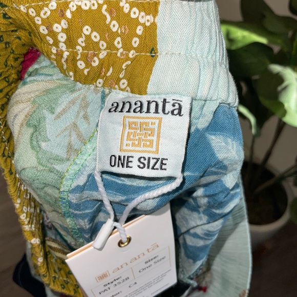 Patchwork Wide Leg Pants - Picture 3 of 4